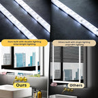 LOAAO 32”X36“ RGB LED Bathroom Mirror with Lights, Large, Anti-Fog, Dimmable Smart Lighted Bathroom Vanity Mirror, Multiple Light Modes, RGB Backlit + Front Light, Memory Function, Tempered Glass