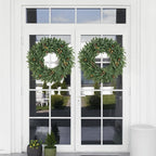 Olive Wreaths for Front Door 26 Inch, Artificial Waterproof Green Lush Olive Branch Wreath with Berry for Home Outdoor Indoor Farmhouse Window Spring Summer All Seasons Year Round
