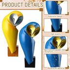 Thyle 2 Pcs Mid Century Modern Owl Statue for Home Decor Accents Resin Owl Sculpture Handmade Vintage Modern Birds Statue for Bookshelves Desk Living Room Display Collectible Gift (Classic,11.8 Inch)
