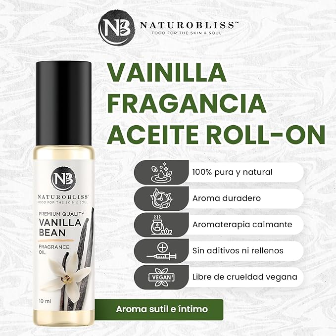 NaturoBliss Vanilla Perfume, Fragrance Oil Roll On 10 ml