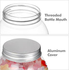 Clear Plastic Snow Globes for Crafts - Fillable DIY Snowglobe Jar with Aluminum Screw Cap - Empty Water Globe Container for Christmas Decor and Party Favors 10 Pcs