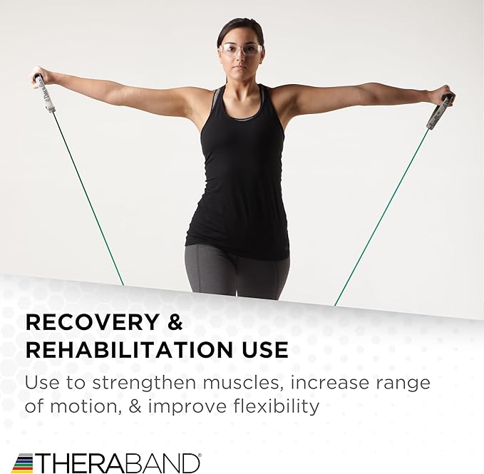 THERABAND Latex Resistance Tubing, Red, Medium Level 2, 100 ft Roll, Professional Grade Resistance Band for Exercise, Upper and Lower Body Workouts, Cut-to-Length, Color-Coded Levels