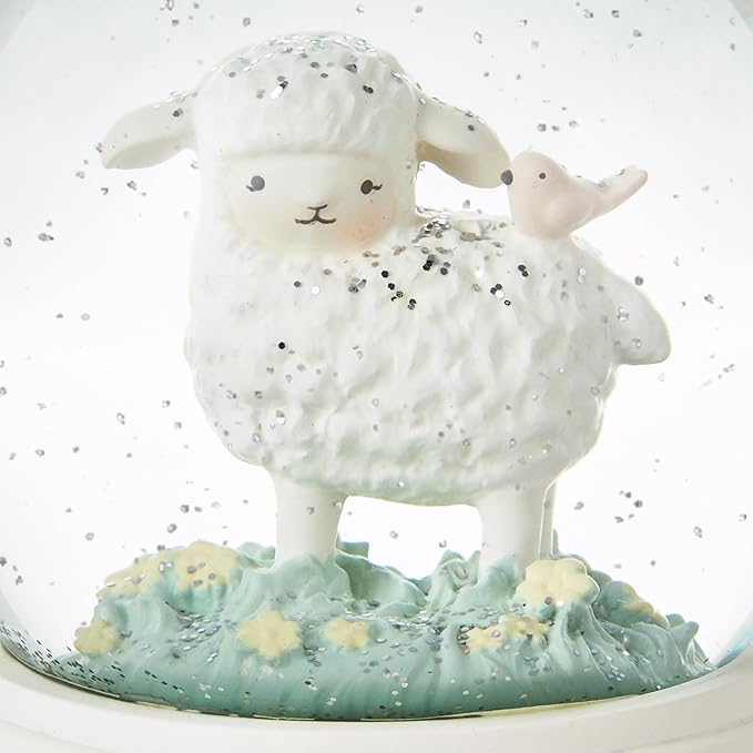 Hallmark Little Lamb Musical Snow Globe (Jesus Loves the Little Children) Religious Gift for Baptism, New Baby, Grandchild, Godson, Goddaughter, Christmas