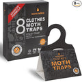 8 Pack Clothes Moth Traps with Natural Pheromones, Clothing Moth Hanging Glue Trap, Sticky Boards for Closets Moths