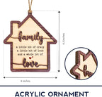 Family Ornament, Family Christmas Ornament, Christmas Ornaments 2026 – Wooden House-Shaped Holiday Keepsake, Funny Family Quote Gift, A Whole Lot of Love Tree Decoration, Home Themed Ornament