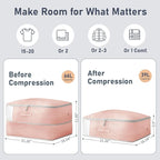 DIMJ Comforter Storage Bag 6 Pack - Blanket Storage Organizer Compression Bags, Large Capacity Ultra Space Saving Self Compression Organize for Bedding, Pillow, Duvet, Sheet Storage with Zipper Window