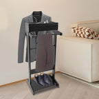 Bitodd Suit Rack, Cape Rack, Floor Standing Coat Rack, Clothes Valet Stand for Men, Modern Minimalist Silhouette Coat Rack for Storing Men'S and Women'S Suits, Pants, Neckties (Black)