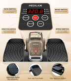 Under Desk Elliptical Machine,Ellipse Leg Exerciser Electric with Remoter,12 Manual Adjustable Speed and 3 Automatic Speed,Portable Seated Pedal Exerciser for Seniors,Adults,Home,Office