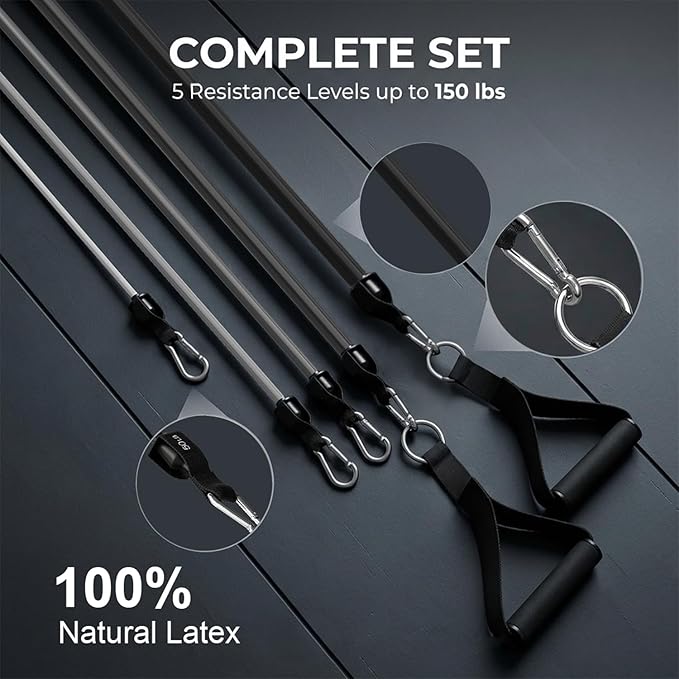 VEICK Resistance Bands, Exercise Bands, Workout Bands, Resistance Bands for Working Out with Handles for Men and Women, Exercising Bands for Fitness Weights Work Out at Home
