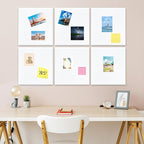 Bulletin Board, 6 Pcs Large Cork Board for Wall 36" x 24", Felt Pin Board Tiles with 40 Pushpins, CorkBoards for Office Home Decor