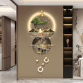 LED Light Decor Wall Art, 3D Art Wall Decor with Light, Decors Walls Sculptures Large 3D Art, Decors Walls Sculptures Lighting Modern, Plug-in Power Supply, Gold C, 19x47IN