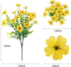 MACTING Artificial Flowers for Outdoors 12 Bundles Faux Outdoor Plants UV Resistant Fake Plastic Flowers No Fade for Planters Patio Porch Garden Home Indoor Outside Summer Decorations(Mix Color-2)