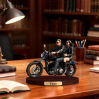 Personalized 3D Effect Motorcycle Cartoon Photo Couple Figurine Custom Motorcycle Enthusiast Desktop Decoration Gift'S For Boyfriends Fathers Office Garage Company Computer Desk Decoration (Motorcycle cartoon)