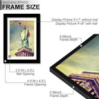 100% Solid Wood 5x7 Picture Frame Set of 8, Black Frame Display Photo 4x6 with Mat or 5 x 7 without Mat, 5 by 7 HQ Matte Black Frame for Wall - 8 Pack/Black/5"x7"
