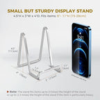 DIDUDIDU Plate Stands for Display - 4.5 Inch Small Iron Easel Holders for Decorative Plates, Picture Frames, Photos, Plaques (Silver, 3 Pack)