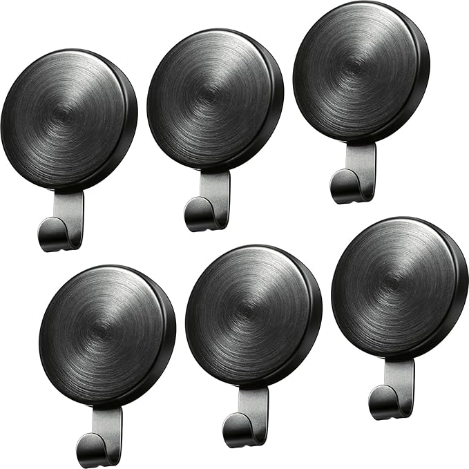 Jetec 6 Pcs Magnet Hooks Magnetic Wreath Hanger Wreath Holder for Fridge Refrigerator Metal Door Glass Door Surfaces Keys Kitchen Home Christmas Party Hanging Supplies Decoration(Silver,2.16 Inch)