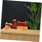 Vintage Wooden Car Model Decor Retro Car Ornament for Home Desktop Craft Collectors Rustic Vintage Style for Living Room and Office