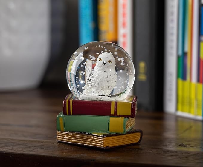 Harry Potter Hedwig the Owl Mini Snow Globe with Swirling White Flakes | Collectible Keepsake Display | 3 Inches Tall