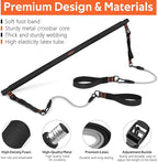 Pilates Bar Kit with Resistance Bands, 3-Section Multifunctional Yoga Pilates Bar with Metal Adjustment Buckle.Portable Pilates Equipment for Women & Men Full-Body Workouts at Home Gym