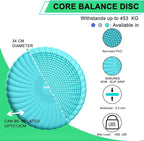 Wobble Cushion Core Balance Disc, Wiggle Seat for Sensory Kids to Stay Focused, Non-slip Balance Pads with Inflation Pump for Physical Therapy & Core Strength