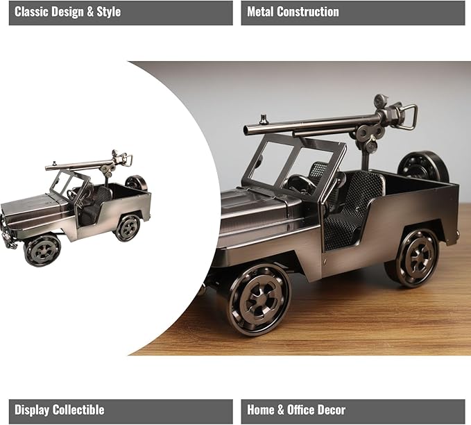 Modern Design Style Model Car Diecast Metal Retro Iron Vehicle Decoration for Desk and Home Display