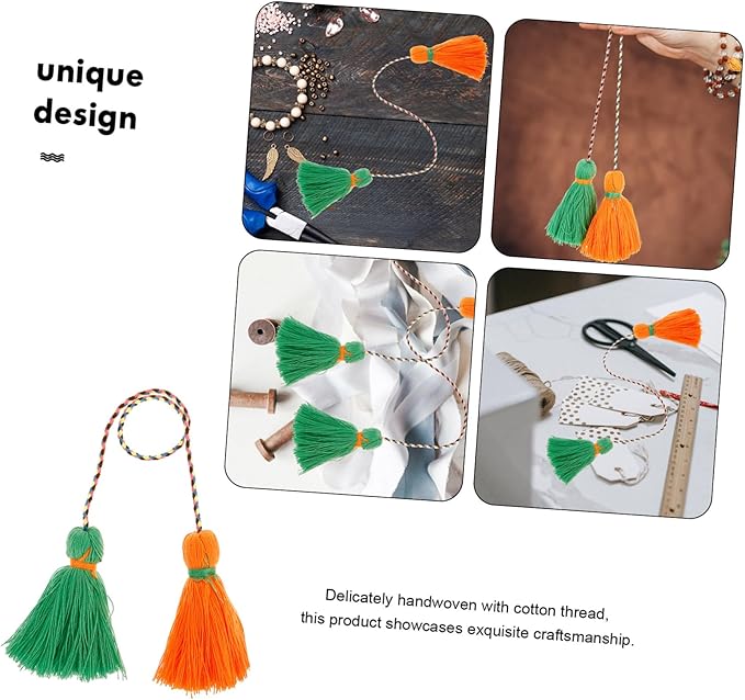 Homoyoyo 2pcs Boho Tassel Garland Decor Tassel Pendant Accessories for Home Decor