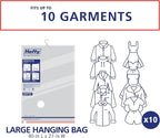 Hefty Shrink-Pak Vacuum Storage Bags - Space Saver for Under Bed Storage, Clothing and Comforters, 3X More Storage Space - 3 Large Hanging Bags