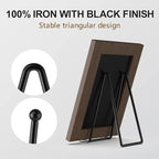 HONGYUTAI 3 Pack 4.5 Inch Plate Stands for Display Picture Stand - 4.5 Inch Vinyl Table Top Display, Metal Frame Holders Decorative Plate for Book , Picture, Photo and Platter, Tabletop Art, Black
