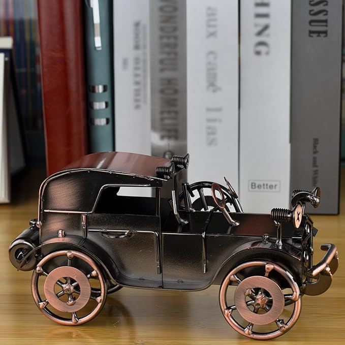 Classic Car Gifts for Men & Women - Antique Collectible Car for Adults, Scrap Metal Vintage Car Decor for Man Cave, Garage, Office, Home, Ideal Gifts for Car Lovers