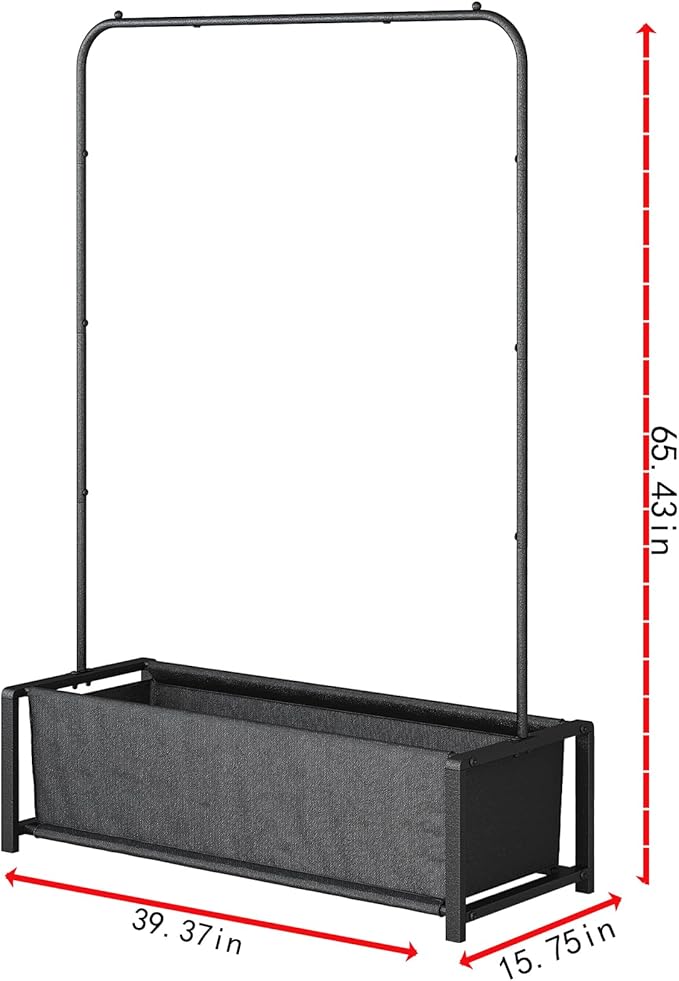 SUOERNUO Garment Rack for Hanging Clothes Rack Heavy Duty Portable with Bottom Metal Shelf Drying Coats Shirt,Black (Black Bag)