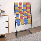 Scarf Display Stand, 10 Tier Metal Scarf Holder Organizer, Freestanding Scarf Rack, for Hanging Towels, Scarves, Clothes, Shawls, Blankets, Bandana, for Commercial Clothing Retail Store (Black)