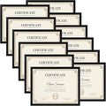 8.5x11 Black Picture Frames Set of 12, 8.5 by 11 Picture Frame for Award Certificate and Diploma Display on Wall or Tabletop