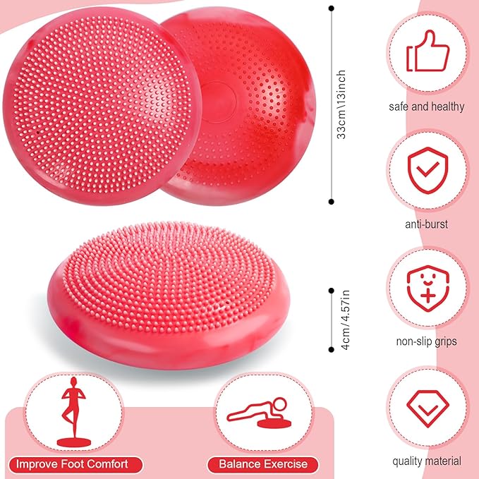 Libima 4 Pcs Wiggle Seat for Sensory Kids Inflated Wobble Cushion Sensory Seat Cloud Design Flexible Seating for Classroom Elementary Balance Disc for Kids Adult Pet Training