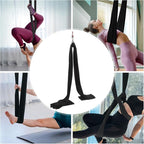 LOYALHEARTDY Aerial Silks Starter Kit, 11 Yards Equipment Set for Aerial Yoga, Durable Aerial Yoga Hammock Aerial Swing for Aerial Acrobatic, Aerial Dance & All Levels (L:10m W:2.6m)