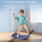 Rocker Board Balancing Training,Balance Board, Plastic Balance Seesaw Board with Elastic Ball, Improves Motor Skills and Build Core Strength, for Kids Toddlers Teens Balance Training, Balance boa