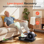 Under Desk Elliptical Exercise Machine, Electric Elliptical for Seniors with 10 Level Adjustable Resistance & Speeds, Quiet Portable Elliptical Machine with Remote for Home Office