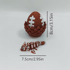 Enchanted 3D Egg with Miniature Inside - Handcrafted Printed Collectible | Fantasy Decor & Gift (Football Dragon & Egg (Box))
