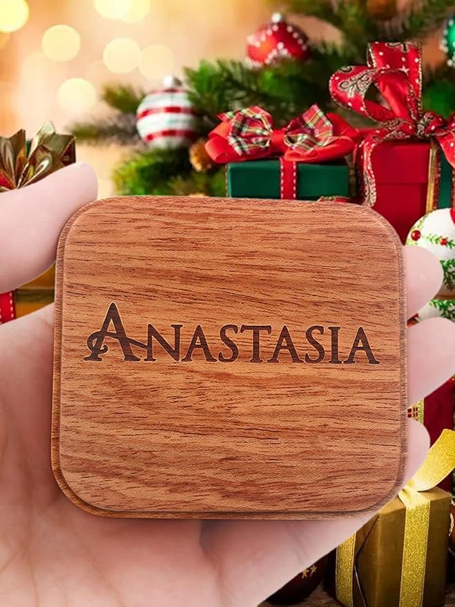 Sinzyo Anastasia-Once Upon a December Music Box Vintage Musical Boxs for Birthday Gift Valentine's Day Christmas Day(Musical Note Rosewood Box)