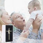 DCCXN Baby Wall Cross Baptism Gifts for Girls, 6 Inch Gold Praying Baby Girl Crosses for First Holy Communion, Christening, Baptismal Cross Decor-Gold Girl Crosses