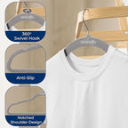 SereneLife 200-Pack Velvet Hangers – Space-Saving Non-Slip Gray Clothes Hangers with 360° Swivel Hooks, Heavy Duty Ultra-Thin Design for Coats, Shirts, Dresses & More – Durable & Lightweight