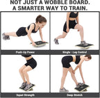 Sportneer 2-in-1 Balance Board – Adjustable Wobble & Slant Board for Core Strength, Stretching, Rehab, Standing Desk, Home Gym Workout