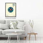 Podafu Japanese Wall Art - Retro Music Poster - Modern Ukiyo-e Decor for Bedroom & Living Room - 12x16in Unframed Canvas Print
