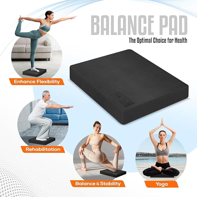 Yes4All 2-in-1 Professional Wooden Balance Boards & Slant Board, 400 lb Adjustable Incline Slant Board for Squats, Balance Boards for Adults + Engineering Wood Slant board & Balance board (2in1)