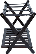 Casual Home Luggage Rack with Shelf, Espresso