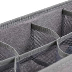 Qozary 3 Pack Sock Underwear Drawer Organizer Dividers, Collapsible Cabinet Closet Storage Boxes for Clothes, Socks, Lingerie, Underwear, Tie, Belt, Baby, Bedroom