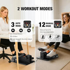 Under Desk Elliptical, Electric Leg Exerciser While Sitting for Seniors Adults, Portable Quiet Elliptical Exercise Machine, Seated Pedal Exerciser with Remote Control, 12 Adjustable Speeds