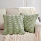 Fancy Homi 4 Packs Decorative Throw Pillow Covers for Living Room Couch Bed, Modern Farmhouse Boho Home Décor Accent Cushion Case, 22" x 22", Sage Green