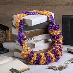 Canlierr Graduation Leis Class of 2026 Grad Ribbon Leis Double Braided Necklace Hawaiian Flower Garland with Heart Kukui Nut for Man Woman Graduation Party Supplies