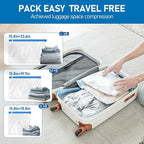 VMstr 15 Pack Travel Vacuum Storage Bags with USB Pump, Vacuum Packing Seal for Luggage and Suitcase, Space Saver for Clothes and Clothing Travel