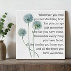Motivational Quotes Wall Art Decor, Inspirational Graduation Decor Gift, Positive Canvas Posters Painting Artwork for Office Classroom Bedroom Home Decorations (8 X 8 Inches, Framed)